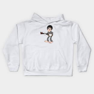 Macca in 1930s cuphead rubberhose style Kids Hoodie